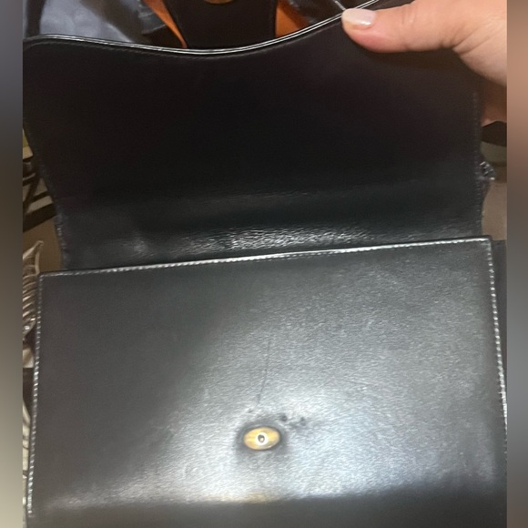 Vintage Gucci GG (gold) shoulder bag-dark blue/black - Picture 6 of 9